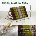 Kapok Dreieckskissen hoch, Classic (Braun/Gr�n)