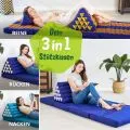 Kapok Dreieckskissen hoch, Basic (Blau Uni)