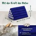 Kapok Dreieckskissen hoch, Basic (Blau Uni)