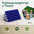 Kapok Dreieckskissen hoch, Basic (Blau Uni)