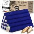 Kapok Dreieckskissen hoch, Basic (Blau Uni)