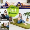 Kapok Dreieckskissen hoch, Basic (Gr�n Uni)