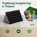 Kapok Dreieckskissen hoch, Basic (Schwarz Uni)