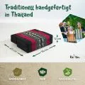Kapok St�tzkissen faltbar (Schwarz/Elefanten)