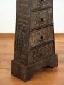 Schubladenkommode „Pyramide“ aus Bali, 150 cm hoch (Dunkelbraun)