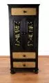 Hoher, massiver Rattanschrank aus Sdasien (goldene Blumen), Nr.6
