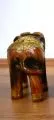 Holzelefanten mit goldfarbener Verzierung Gl�ckselefanten, mittel