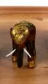 Holzelefanten mit goldfarbener Verzierung Glckselefanten, klein