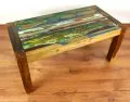 Java, Couchtisch aus buntem recyceltem Teakholz/Bootsholz, Nr.50