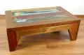 Java, Couchtisch aus bunt, recyceltem Teakholz, Nr.61