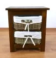 Java, Teakholz (recycelt) Nachtschrank mit 2 Krben, Nr.502