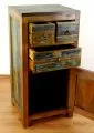 Java Teakholz-Kommode, Nachtschrank, aus recyceltem, bunten Bootsholz,  Nr.371