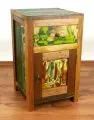 Java Teakholz-Nachtschrank aus recyceltem, bunten Bootsholz,  Nr.318