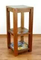 Java kleines Regal aus recyceltem, bunten Teak- / Bootsholz,  Nr.343