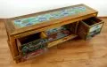Java Teakholz-Sideboard aus recyceltem, bunten Bootsholz,  Nr.353