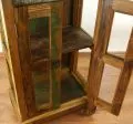 Java Teakholz-Vitrine aus recyceltem, bunten Bootsholz,  Nr.319