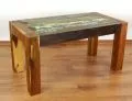 Java, Tisch aus buntem recycelten Teakholz/Bootsholz, Nr.49