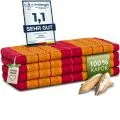 Kapok Klappmatratze, 110 cm breit, Classic (Rot/Gelb)