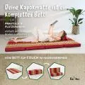Kapok Klappmatratze, 110 cm breit, Classic (Rot/Gr�n)