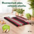 Kapok Klappmatratze, 110 cm breit, Classic (Schwarz/Rot)