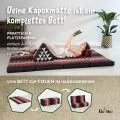 Kapok Klappmatratze, 110 cm breit, Classic (Schwarz/Rot)