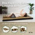Kapok Klappmatratze, 110 cm breit, Classic (Schwarz/Orange)