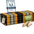 Kapok Klappmatratze, 110 cm breit, Classic (Schwarz/Orange)