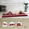 Kapok Klappmatratze, 110 cm breit, Classic (Rubinrot)
