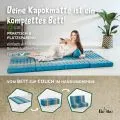 Kapok Klappmatratze, 110 cm breit, Classic (Hellblau)