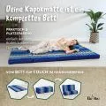 Kapok Klappmatratze, 110 cm breit, Classic (Blau)