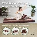Kapok Klappmatratze, 110 cm breit, Classic (Weinrot)