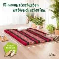 Kapok Klappmatratze, 140 cm breit, Classic (Rot/Elefanten)