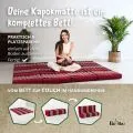 Kapok Klappmatratze, 140 cm breit, Classic (Rot/Elefanten)