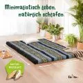 Kapok Klappmatratze, 140 cm breit, Classic (Blau/Elefanten)