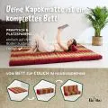 Kapok Klappmatratze, 140 cm breit, Classic (Rot/Gr�n)