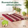 Kapok Klappmatratze, 140 cm breit, Classic (Rot/Schwarz)