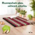 Kapok Klappmatratze, 140 cm breit, Classic (Schwarz/Rot)