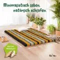 Kapok Klappmatratze, 140 cm breit, Classic (Schwarz/Orange)