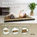 Kapok Klappmatratze, 140 cm breit, Classic (Schwarz/Orange)