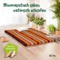 Kapok Klappmatratze, 140 cm breit, Classic (Orange)
