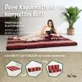 Kapok Klappmatratze, 140 cm breit, Classic (Rubinrot)