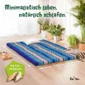 Kapok Klappmatratze, 140 cm breit, Classic (Blau)