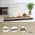 Kapok Klappmatratze, 140 cm breit, Classic (Braun)