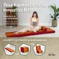Kapok Klappmatratze, 50 cm breit (Rot/Gelb)