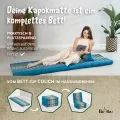 Kapok Klappmatratze, 50 cm breit (Hellblau)