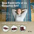 Kapok Kinderklappmatratze, 70 cm breit (Schwarz/Elefanten)