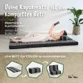 Kapok Klappmatratze, 80 cm breit, Classic (Blau/Elefanten)