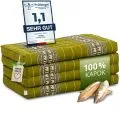 Kapok Klappmatratze, 80 cm breit, Classic (Gr�n/Elefanten)
