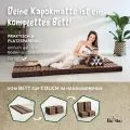Kapok Klappmatratze, 80 cm breit, Classic (Braun/Elefanten)