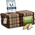 Kapok Klappmatratze, 80 cm breit, Classic (Braun/Elefanten)